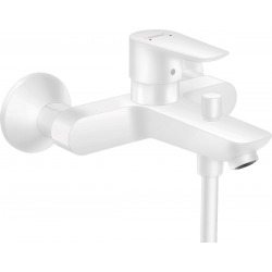 Hansgrohe Talis E Mitigeur bain/douche avec Limiteur de température, Blanc mat (71740700)