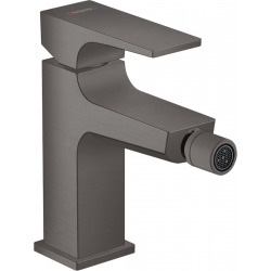 Hansgrohe Metropol Mitigeur bidet poignée manette, bonde Push-Open, Noir Chromé brossé (32520340)