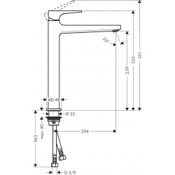 Metropol Mitigeur de lavabo 260, bonde Push-Open, Aspect Doré poli (32512990)