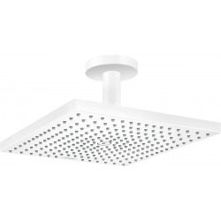 Hansgrohe Raindance E Douche de tête 300 1 jet avec raccord plafond, Blanc mat (26250700)