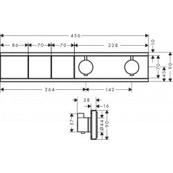 RainSelect Module thermostatique encastré avec 2 fonctions, Noir mat (15380670)  RainSelect Module thermostatique encastré avec 2 fonctions, Noir mat (15380670)