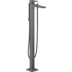 Hansgrohe Metropol Mitigeur bain/douche, set de finition, poignée manette, Noir Chromé brossé (32532340)