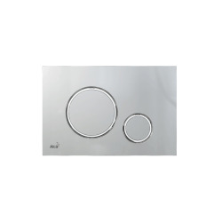 Plaque de commande chrome mat avec contours chrome brillant, double touche (M772)