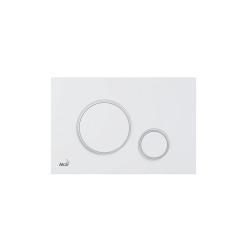 Plaque de commande blanc avec contours chrome brillant, double touche (M776)