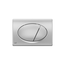 Plaque de commande double touche, chrome mat (M72)