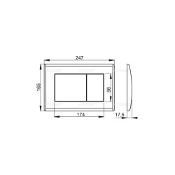 Plaque de commande pour WC suspendu, Blanc brillant (M270)  Plaque de commande pour WC suspendu, Blanc brillant (M270)
