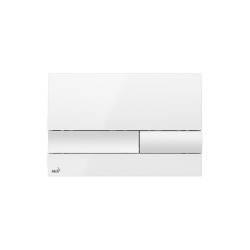 Alca Plaque de commande double touche, Blanc (M1730)