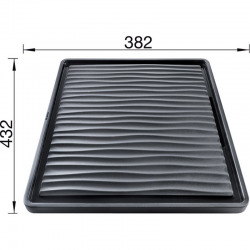  Egouttoir mobile pour éviers, Noir (230734)