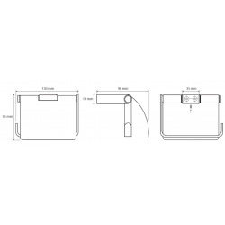  Nero Dérouleur papier toilette en Laiton, Noir (135012010)