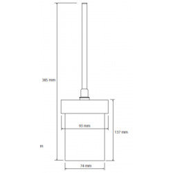  Nero Brosse de toilette en Laiton et verre, Noir (135013010)