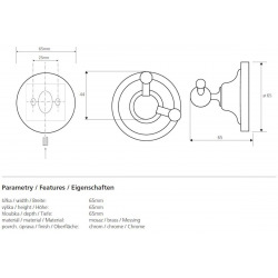 Ricordi Crochet double en Laiton, Chrome (OPTIMARIC22CR)