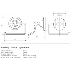  Ricordi Porte-papier toilette en Laiton, Chrome (OPTIMARIC26CR)