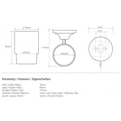 Ricordi Porte-verre en Laiton, Chrome (OPTIMARIC27CR)