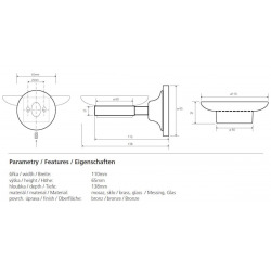  Ricordi Porte-savon en Laiton, Bronze (OPTIMARIC39BR)