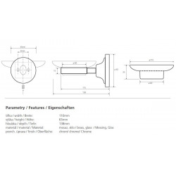  Ricordi Porte-savon en Laiton, Chrome (OPTIMARIC39CR)