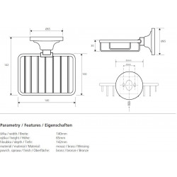  Ricordi Porte-savon en Laiton, Bronze (OPTIMARIC69BR)