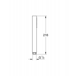 Vitalio Joy Cube Stick Douchette 1 jet, Chrome (26392000)