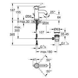  Start Classic Mitigeur monocommande lavabo taille S, Chrome (23810000)