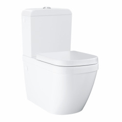 Ceramic Pack WC à poser Triple Vortex + Réservoir de chasse + Abattant déclipsable, Blanc Alpin (39462Classic1)