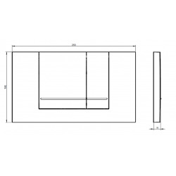 Viconnect Pro Pack Bâti support pour WC suspendu + Plaque de déclenchement double touche chrome (92214461)