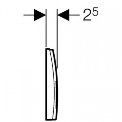 Plaque de déclenchement à deux touches DELTA50 (115.135.46.1)