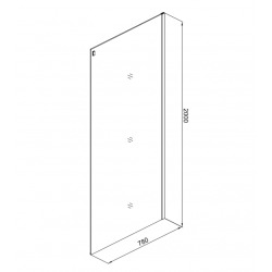  T-Linea Paroi latérale en verre transparent EasyClean + Profilé chrome, 80x200cm (SIKOTLDNEWSTENA80)