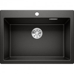 Evier Pleon 8 PuraDur en Silgranit avec vidage manuel 70x51cm, Noir (525957)