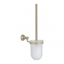 Essentials Authentic Porte-balai de WC en métal avec fixations cachées, Nickel brossé (40658EN1)