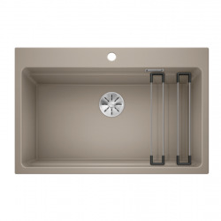 Evier ETAGON 8 PuraDur en Silgranit 78x51cm avec cuve à étages + 2 rails en inox inclus, Tartufo (525194)