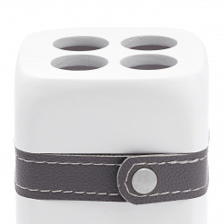  Bela Porte-brosse à dents en polyrésine, Blanc (BELA11)