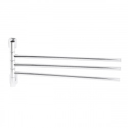Cube Way Porte-serviette en laiton avec 3 bras pivotants, Chrome (SPI20)  Cube Way Porte-serviette en laiton avec 3 bras pivotants, Chrome (SPI20)