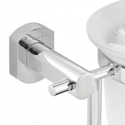 Cube Way Brosse de toilette murale en métal, Chrome (SPI37)