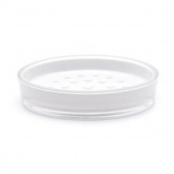 Vit Porte-savon sur pied en plastique, Blanc (VIT39)