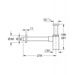  Siphon en laiton pour lavabo, Technologie StarLight éclatant et durable, Supersteel (40564DC0)