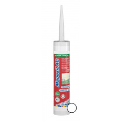 Mapesil AC Mastic 100% silicone, sans solvant, résistant aux moisissures, Blanc (MAPS100)