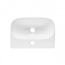 Lave-mains suspendu 43 x 30 cm - blanc - avec trou de robinetterie - sans trop-plein - Brevis SAT