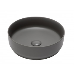 Vasque à poser Infinitio 39 x 39 x 12 cm sans trop-plein, gris mat (SATINF3939LGRM)
