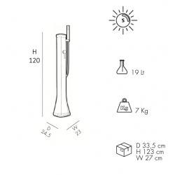 Douche solaire extérieure Happy Go en polyéthylène avec mitigeur et douchette - Anthracite (HG140/7016)