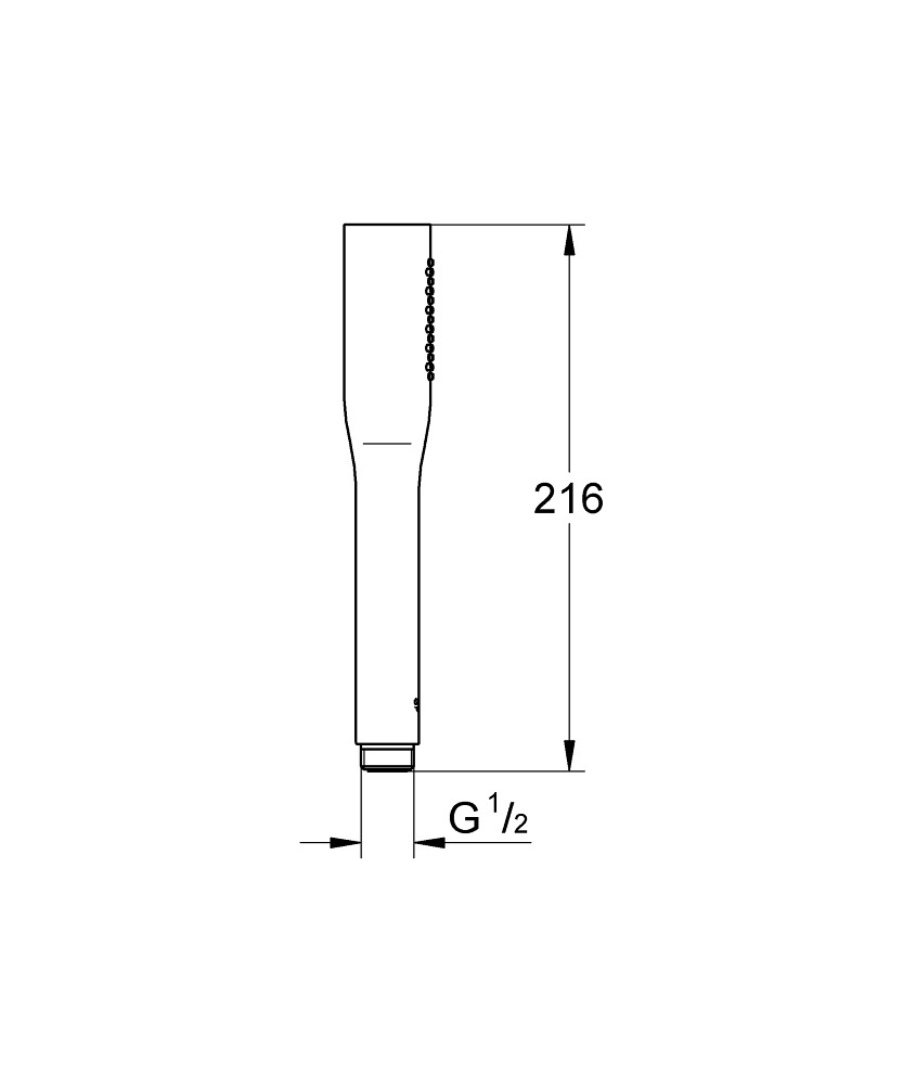 Douchette 1 jet GROHE Vitalio Get Stick chromé avec barre de