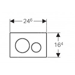  Sigma20 Plaque de déclenchement double touche, Chrome mat/brillant (115.882.JQ.1)