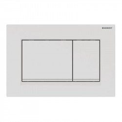 Sigma30 Plaque de déclenchement double touche, Blanc mat/blanc (115.883.01.1)