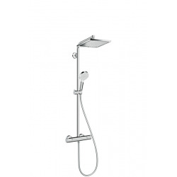 Showerpipe Crometta E 240 Colonne de douche + Douchette à main + Mitigeur + Spray nettoyant pour surfaces chromées (27271000*)