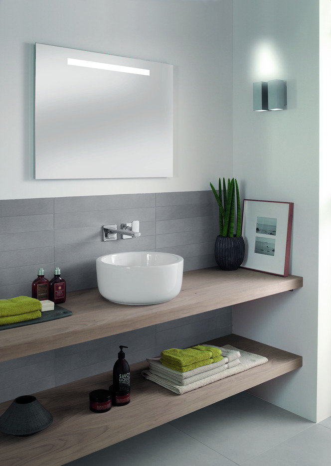 Miroir ABA avec bandeau a LED horizontal - Robinet&Co