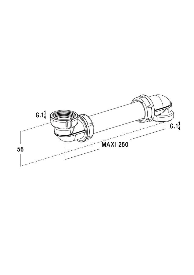 Nicoll Easyphon Bmt01 Tubulure de déport de siphon avec