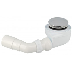 Turboflow Bonde pour receveur de douche, Haut débit 54L/min avec capot en ABS chromé, Ø 60 (0205243)