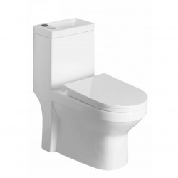 Hygie WC à poser avec lave-mains intégré, Abattant soft close (PB104)
