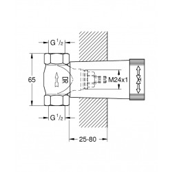  Corps encastré pour robinet d'arrêt 1/2" (29800000)