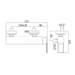 by Paffoni B-Way Mitigeur de douche avec levier, Noir mat (SATBSBW268)  by Paffoni B-Way Mitigeur de douche avec levier, Noir mat (SATBSBW268)