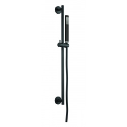 Paffoni B-Way Barre de douche avec curseur réglable + Douchette à main Stick + Flexible 1,5m, Noir mat (SATBSSSBW)