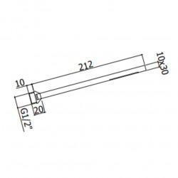  B-Way Douchette à main Stick, 1 jet, Noir mat (SATBSRSBW)